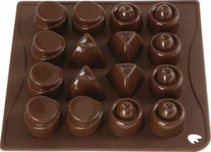 Forma per Praline Design Variazione Pavoni Silicone Cioccolata Cuocere Dolcetti - Foto 1 di 2