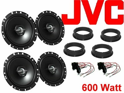 passend für VW Golf 4 IV JVC Lautsprecher Set Tür Vorne + Hinten Einbauset 600W