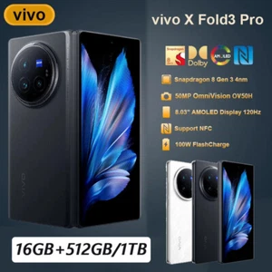 vivo X Fold3 Pro 5G Snapdagon 8 Gen 3 Foldable Phone 2K+ E7 120Hz 64MP 100W 1TB - Picture 1 of 17