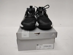 Herren Adidas Ausstellung A Basketballschuhe schwarz/weiß/silber Schuhe Größe 9 NEU - Bild 1 von 6
