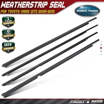 Cinturón de puerta lateral delantera y trasera 4 piezas resistente al clima para Toyota Yaris 2005-2011 Vitz Foto 1 de 4