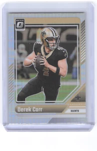 2024 Donruss Optic Derek Carr Silver Holo Prizm New Orleans Saints - Picture 1 of 2