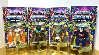 Juego completo sin perforar Mattel MOTU x TMNT 2024 - Turtles of Grayskull Wave 4 Foto 1 de 4