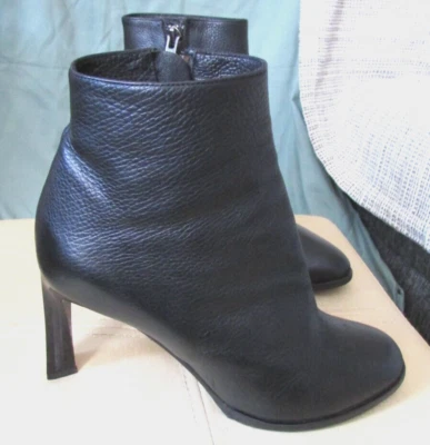 Women's  JIL SANDERS Leather Black Ankle Heel Boots Size 36.5 - Image 1 of 4