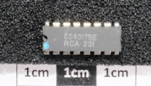 RCA CD4017BE CMOS 10 O/P Decade Counter DIL16