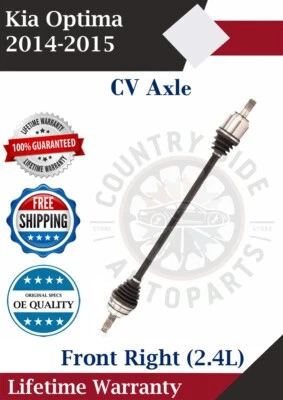 Novo Eixo CV Frontal Direito OE para 2014-2015 Kia Optima 2.4L Garantia Vitalícia - Imagem 1 de 4