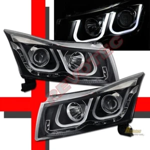 2011-2014 Chevy Cruze i8 Style U Bar LED Projector Headlights Black RH & LH - Picture 1 of 6