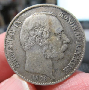 1878 Danish West Indies 20 Cents - Nice Silver Coin High Grade  - Picture 1 of 6