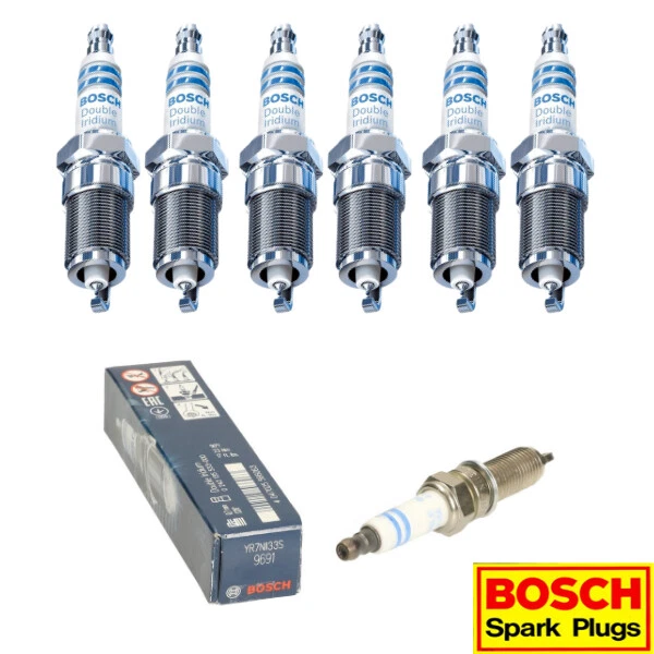 Nuevo Juego de 6 Bujías Doble Iridio Bosch para Mitsubishi Outlander 2007-2013 Foto 1 de 4