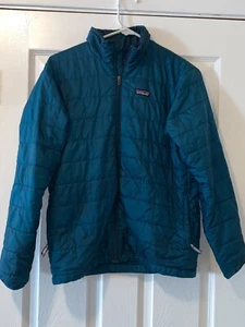PATAGONIA TEENS JACKET SEA BLUE SIZE XL (14) CHEST 20" LENGTH 24" - Picture 1 of 4