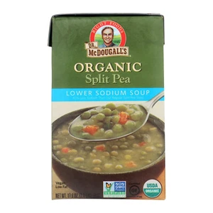 Dr. Mcdougalls Organic Split Pea Lower Sodium Soup Case Of 6 17.6 Oz Exp Se 2026 - Picture 1 of 4