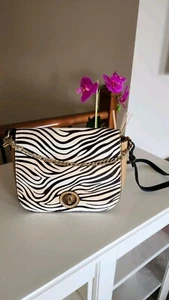 MIMCO Crossbody Bag• leather tiger stripped bag with tassels Like New RRP $349 - Picture 1 of 3