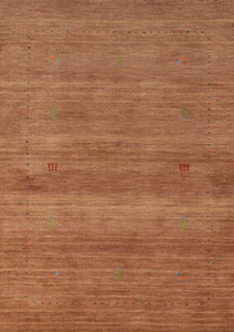 Luxurious Rust Color Hand-knotted Wool Rug Authentic Gabbeh Small Rug 3x5 ft - Picture 1 of 18