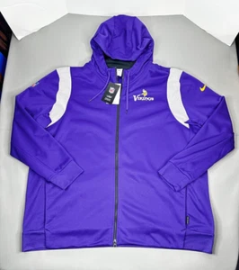 Minnesota Vikings Nike Sideline Therma-Fit Full-Zip Hoodie Mens 3XL New - Picture 1 of 11