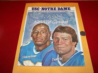 1983 NOTRE DAME vs USC TROJANS COLLEGE FOOTBALL PROGRAM FIGHTING IRISH TROJANS - Image 1 of 4