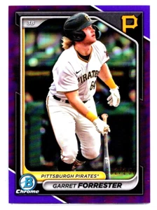 2024 Bowman Chrome Purple Wave Garret Forrester /250 #BCP-148 Pittsburgh Pirates - Picture 1 of 2