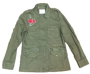 Velvet By Graham Spencer Millitary Zip Up Jacket, Olive Green, S - Picture 1 of 8