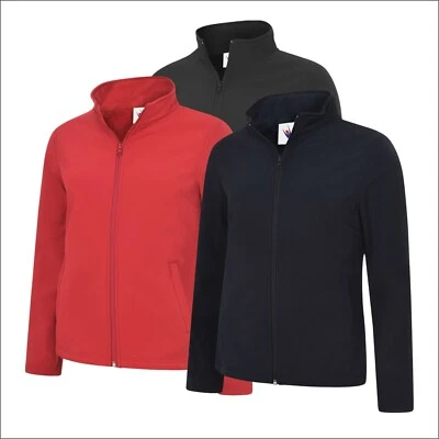 Uneek Ladies Classic Full Zip Soft Shell Jacket Waterproof Inner Fleece Workwear - Image 1 of 4
