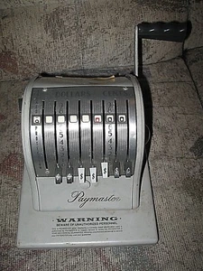 Vintage PAYMASTER Series X-2000 Check Printer Green Metal Style - Picture 1 of 8