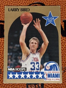 1990-91 NBA Hoops Larry Bird All-Star #2 Celtics Check Condition - Picture 1 of 2