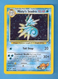 Misty's Seadra 9/132 Prerelease Holo Pokemon Card NM - Picture 1 of 2