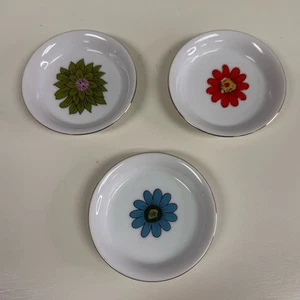 Vintage MCM Creative Co. Porcelain Floral Coasters Made in Japan - Picture 1 of 5