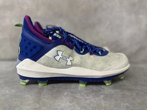 UA Harper 8 Elite Baseball Cleats Size 9.5 White/Royal - Picture 1 of 5