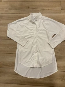 Aday Top Womens Sz Extra Small White Something Borrowed Hi-Low Shirt Blouse XS - Picture 1 of 5