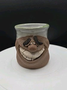 Vintage Ugly Funny Face Stoneware Coffee Mug | Pottery Coffee Mug - Picture 1 of 10