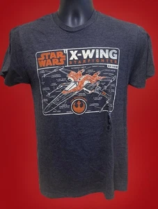Star Wars X-Wing Starfighter T-Shirt Herren Gr. Small S Kurzarm Schwarz Neu mit Etikett - Bild 1 von 5