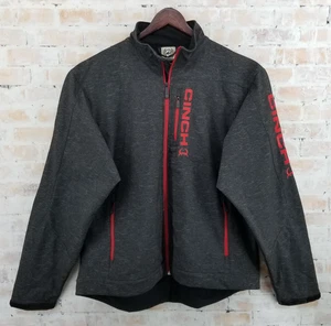CINCH Bonded Men's Softshell Windbreaker Full Zip Jacket Black/Red Size XXXL - Picture 1 of 9