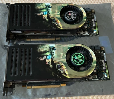 2x ASUS GeForce 8800GTX 768MB GDDR3 PCI-E Graphics Cards Matched Pair SLI - Image 1 of 4