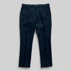 Ralph Lauren Purple Label Men’s Black Linen Straight Fit Trousers – Size 34 - Picture 1 of 19