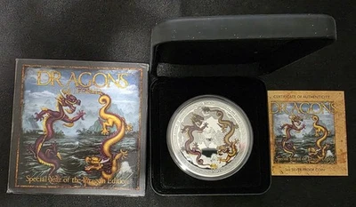 2012 Tuvalu $5 Dragons of Legend ~ Special Edition 5 oz .999 Silver Coin - Image 1 of 4