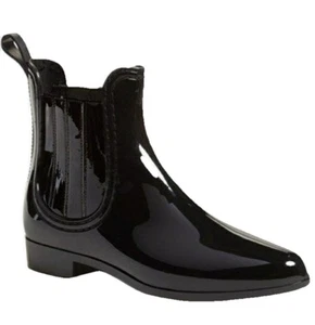 Jolie Kada  Size 10 Water Proof Rain Boots Ankle Black Bootie - Picture 1 of 6