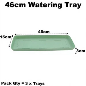 46cm Watering Drip Tray Saucer Windowsill Seed Plant Pot Tray Green Qty = 3 - Picture 1 of 4