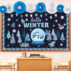 73 Teile Weihnachten Pinnwand Set Winter Wonderland Klassenzimmer Deko...  - Bild 1 von 7