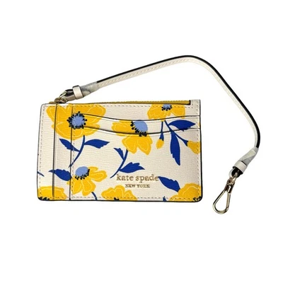 Muñequera estuche para tarjetas estampado floral Kate Spade Morgan Sunshine Foto 1 de 3