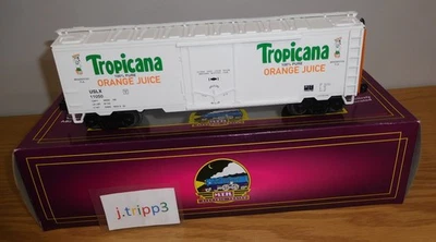 MTH PREIMER #20-94260 TROPICANA ORANGE JUICE REEFER CAR TRAIN O SCALE FLORIDA - Image 1 of 4