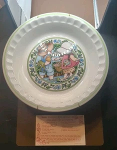 Vintage Watkins Country Kids Pie Pan Dish Spring Brunch Ham And Cheese Pie - Picture 1 of 2