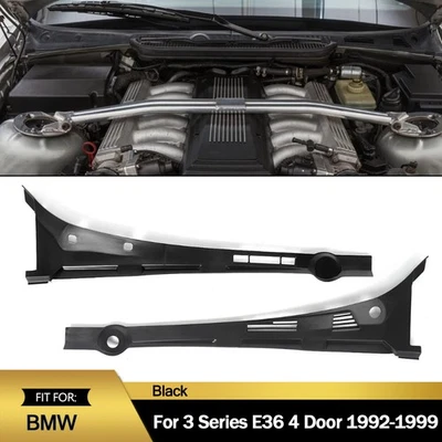 Left & Right Windshield Wiper Cowl Cover Fit BMW E36 318i 325i 328i M3 4DR 92-99 - Image 1 of 4