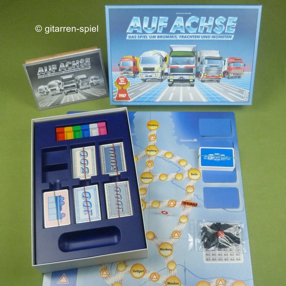 Auf Achse - Komplett 1A Zustand! - Brummis Frachten & Moneten SdJ 1987 fx Schmid - Bild 1 von 4