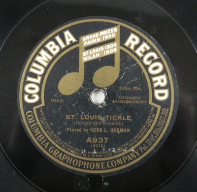 Vess L. Ossman / Prince's Military Band - Columbia A937 - St. Louis Tickle 78rpm - Image 1 of 4