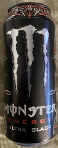 NEW FLAVOUR MONSTER ENERGY ULTRA BLACK DRINK ZERO SUGAR 1 FULL 16 FLOZ (473mL) - Bild 1 von 3