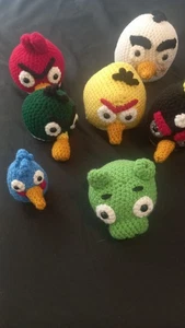 Angry Birds Plush Crochet - Set of 7 Characters - Picture 1 of 4