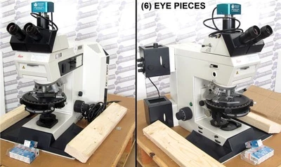 LEICA Leitz 301-371.010 - DMRX Fluorescence Polarized Microscope w/6 EYE PIECES - Image 1 of 4