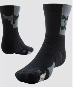 Under Armour UA Playmaker Performance Black Crew Socks Men's Size 12-16 - New - Picture 1 of 6
