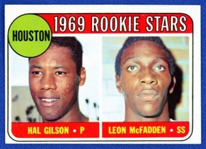 1969 Topps Baseball # 156 Houston Rookie Stars Hal Gilson/Leon McFadden VGEX-EX - Bild 1 von 2