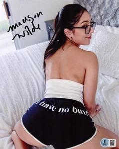Madison Wilde Adulto Video Estrella Firmado 8x10 Foto Prueba Beckett Testigo #39 - Imagen 1 de 2
