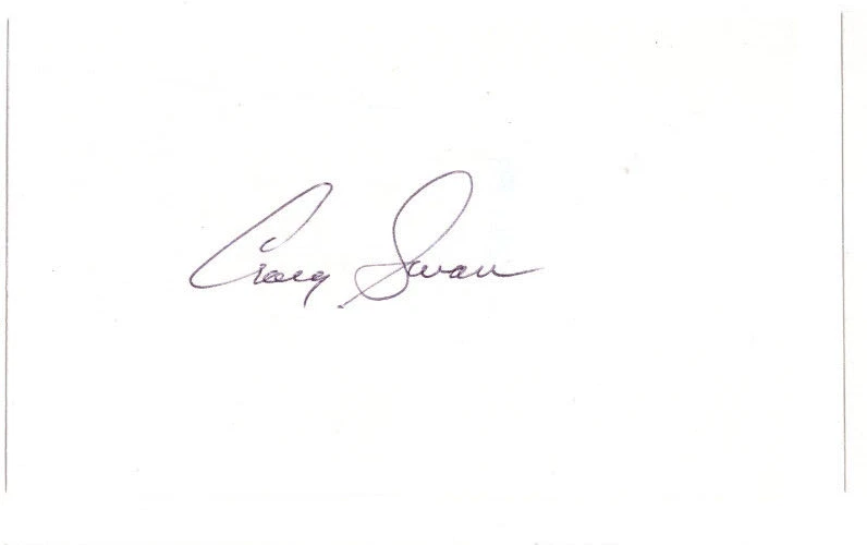 Craig Swan Signed Index Card / Autographed MLB Baseball New York Mets - Image 1 of 1